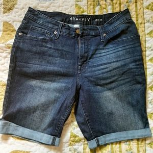 Ava & Viv womens Bermuda jean shorts